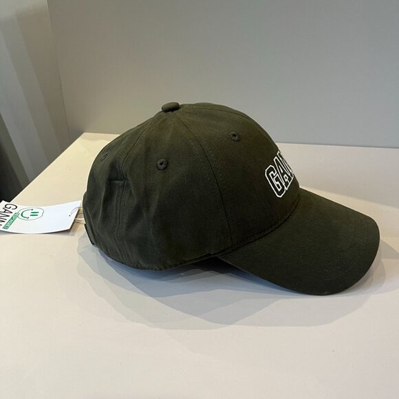 Ganni Dark Green Baseball Cap - Picture 4 of 8